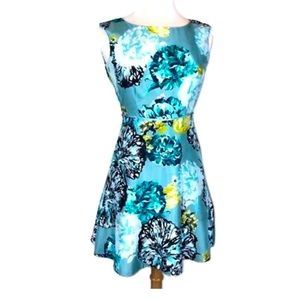 J. Crew Silk Aquatic Floral Dress Lined